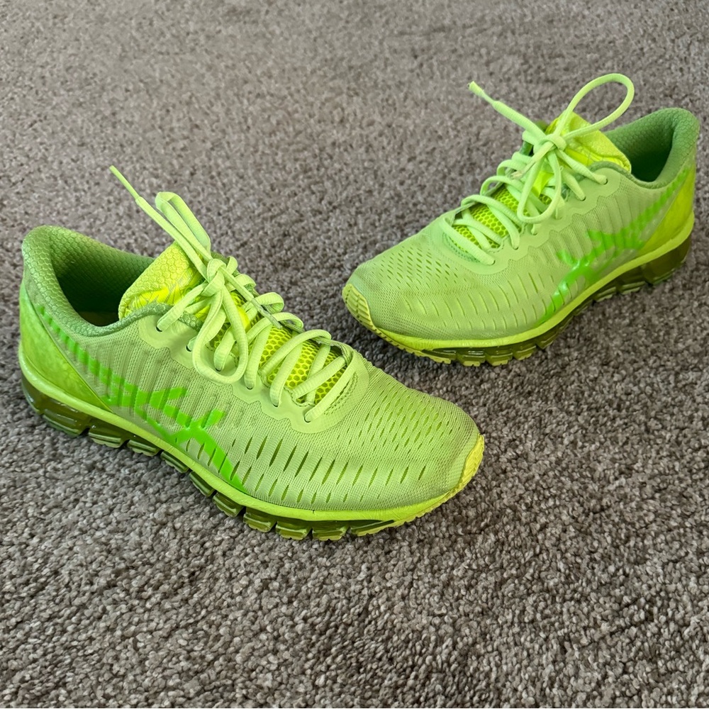 Asics Shoe Womens 9.5 Quantum 360 Running Walking Jogging Athletic T5J6N Neon